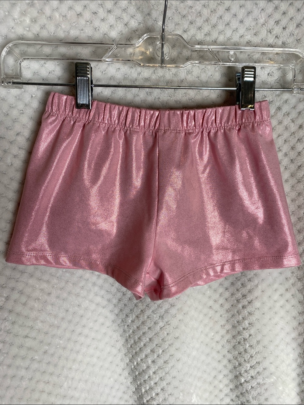 Shiny Pink Girls' Gymnastics Dance Shorts